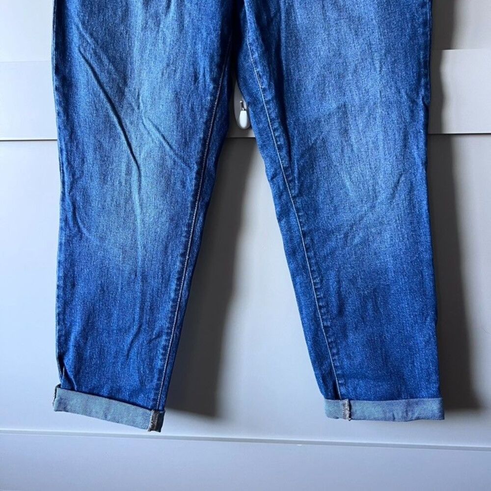 Gloria Vanderbilt High Rise Cuffed‎ Boyfriend Jeans Blue Denim Size 10 Cropped - Picture 4 of 16